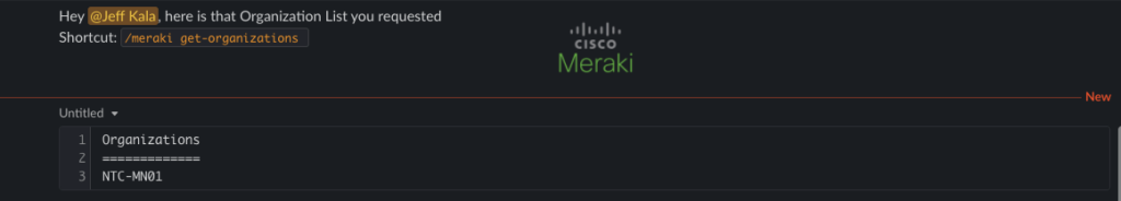 Meraki Get Organizations