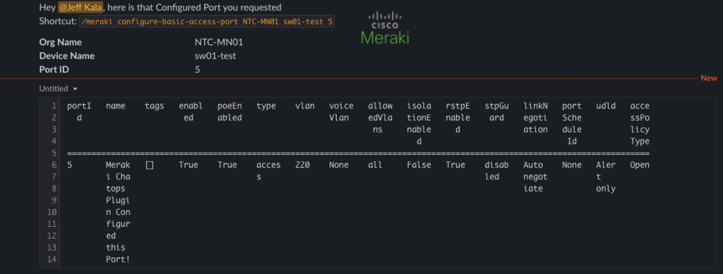 Meraki Configure Port 2