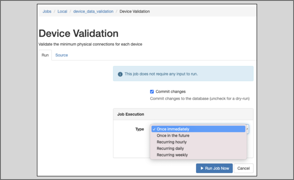 Scheduling via the UI