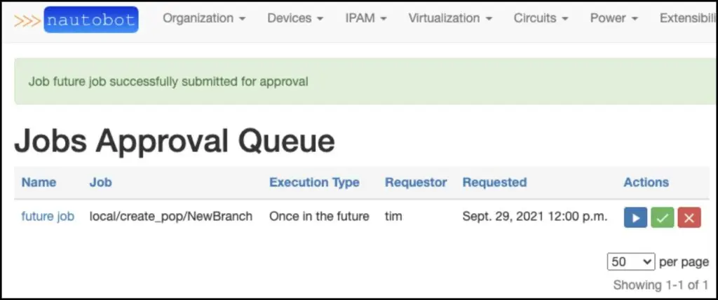 Approval via UI