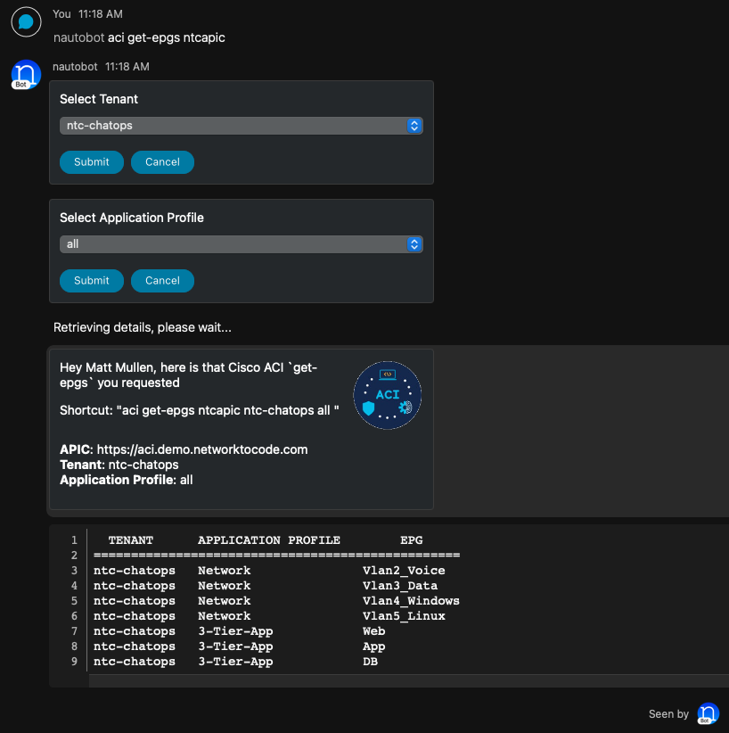 Get EPGs All APs