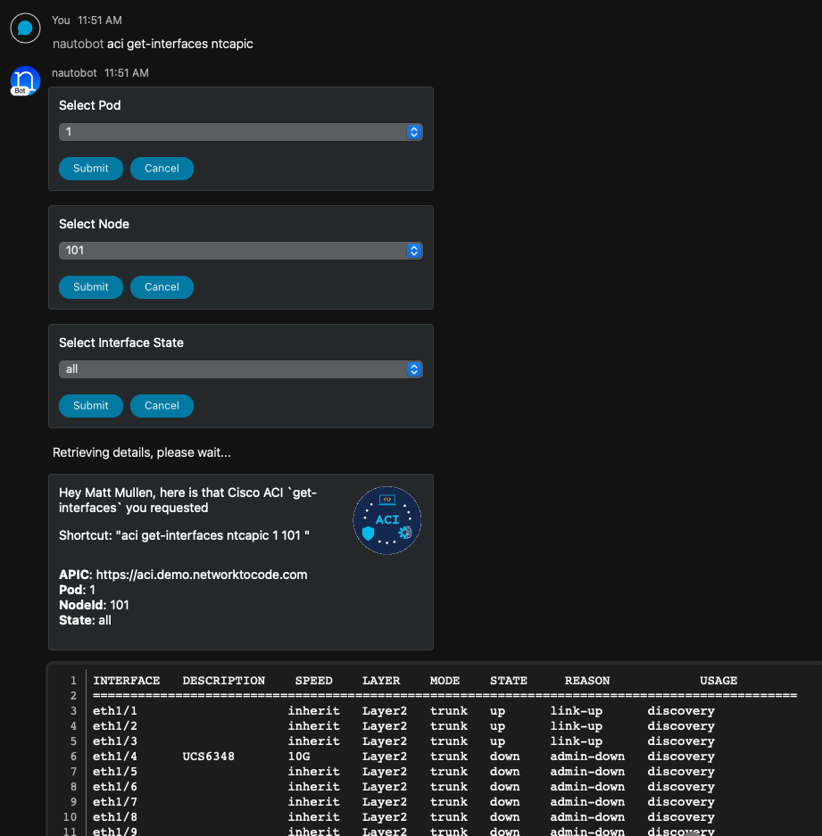 Get Interfaces All